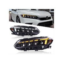 Autogp Honda Civic Fe1 Ön Far Lambası Ledli Ultimate 4 Lens 2021+ Agp-sm-tl-1278