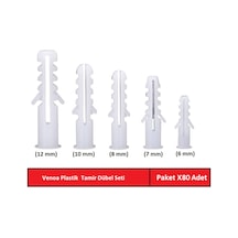 Venoa Db80 Plastik Dübel Karma Seti Paket 80 Adet