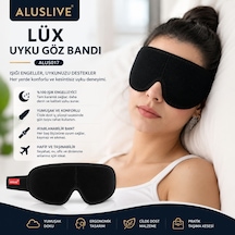 Aluslive Aluslıve Lüx Uyku Göz Bandı Işık Geçirmez Yumuşak Konforlu Ayarlanabilir Göz Maskesi Seyahat Ev Ofis İçin Alus017 Diğer