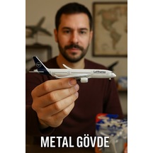 Metal Gövde Majorette Lufthansa Airbus A350 900 Ucak Modeli 11 Cm Serbest Tekerlek 1:64 Ölçek