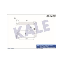 KALE OTO Radyatör 352330 Turbo Radyatörü Intercooler Ford C-Max II / Grand C-Max / Focus III / Kuga II / Transit Connect / T