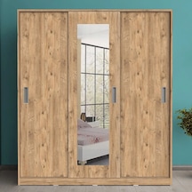 Pramo Mobilya 3 Kapaklı Aynalı Sürgülü Gardırop