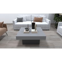 Medusa Kare, Modern Orta Sehpa, 80 Cm, Sis - Gri Antrasit