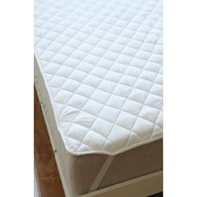 Altın Karma Kapitoneli Sıvı Geçirmez Alez 100x200 Cm Tek Kişilik Köşe Lastikli Beyaz