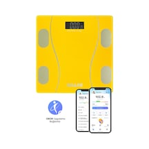 Walke Premium Uygulama Bağlantılı Akıllı Baskül Sarı