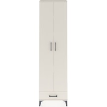 Arges Dolap 5 Raflı Tek Çekmeceli 2 Kapaklı 60x30x221 Aytaşı-... Aytaşı
