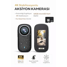 4k Ultra Hd Mini Aksiyon Kamerası Manyetik Klipsli Su Geçirmez Geniş Aksesuar Seti