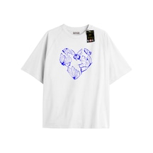 Flood Of Style Beyaz Oversize T-shirt Kelebek Kalpp Özel Tasarım