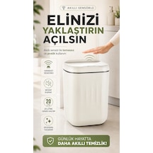 Otomatik Açılıp Kapanan Kapak Sensörlü Çöp Kutusu 20 Litre İç Hacim Geniş Büyük Boy Çok Renkli