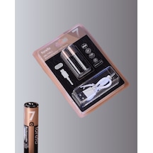 Aaa Lityum Pil 1.5v Sabit Çıkış, Type-c Şarjlı, Uczzzşarjlıpil-3