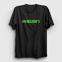 Presmono Unisex Logo Minecraft T-shirt Siyah