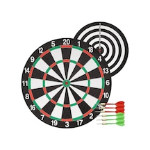 Çift Taraflı Dart Tahtası Ve 6 Adet Metal Uçlu Ok 35 CM Bullseye