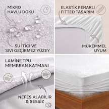Formeya Mikro Fitted Full Kenar Su Sıvı Geçirmez Yatak Koruyucu Alez Bebek-tek-çift Kişilik Battal Boy Alez Açık Gri