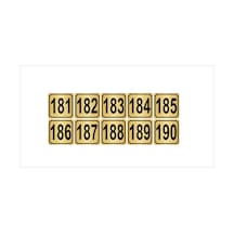 Metal Kapı,Masa,Dolap Numarası 10Cmx10Cm 10 Adet (181…190) (428976810)