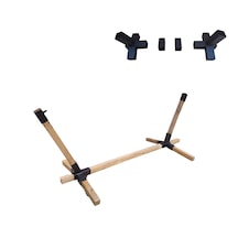 Hamak Elemanları Demir Bağlantı Ayak Ayağı 8x8cm Salıncak Bahçe Siyah