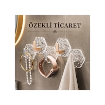 5'li Duvar Askılığı Özekli Ticaret Altın Rengi Altın Altın