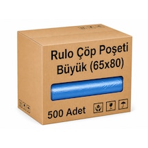 Rulo Çöp Poşeti Büyük 65x80 500'lü