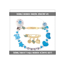 Sahi Aksesuar İsimli Bebek Emzik Zinciri Ve İsimli Bebek Künye Seti Bezyı766 Pembe