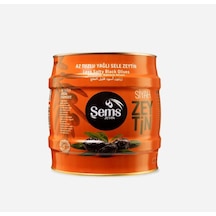 Şems Yağlı Sele Siyah Zeytin 321-350 Kalibre 2 Kg Zeytin Xs