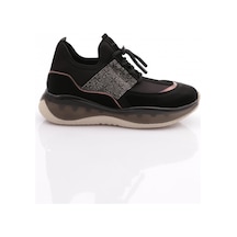 Dgn 2047 Kadin Yani Taşli Spor Ayakkabi 2047-2026-R1534 Siyah