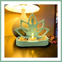 Bşkvirgo 3d Baskı Lotus Buda Mumluk - Dekoratif Tealight Mumluk-mint Bsk2026