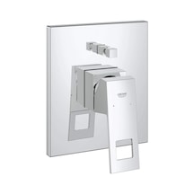 Grohe Eurocube - Tek Elle Küvet Bataryası Hazır Montaj Seti, Gizli Sabitleme, Otomatik Geçiş , Krom, 24062000 Altın