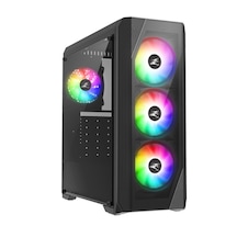 Zalman N5 TF 4 RGB Fanlı Kasa 1 X Kulaklık. 1 X Mik Atx Mid Tower Bilgisayar Kasası Siyah