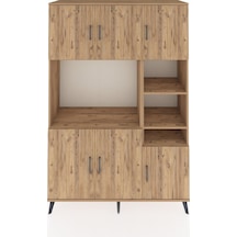 Hyperion Dolap 10 Raflı 6 Kapaklı 132x44x195 Çam-çam/çam Çam