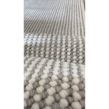 Elvey Home Açık Gri İskandinav Yumuşak Bukle Minimalist Tozumaz Salon Koridor Oturma Odası Kesme Halı Yolluk Açık Gri