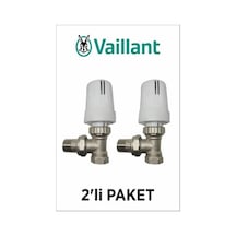 Vaillant Köşe Termostatik Radyatör Vanası 1/2" (2'Li Paket)