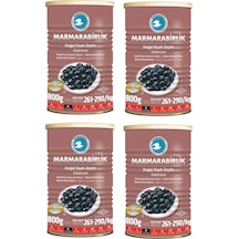 Marmarabirlik Doğal Salamura Zeytin 800 Gr Teneke M Boy 261-290 X 4 Adet