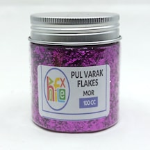 Pul Varak Gilding Flakes Sanatsal İnce Tanecikli Kırpık Folyo Epoksi Reçine Nail Art 100 Cc Mor