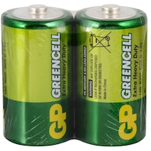 Gp Gp13G-U2 Greencell Çinko Karbon Shrink Büyük Boy D Pil 2'li