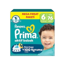 Prima Aktif Bebek Mega Fırsat Paketi 6 Beden 76 Adet