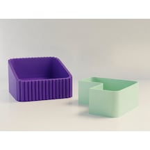 Bezos 3d Baskı Fıstık Kasesi - Çift Hazneli Kabuk Ayırıcı Sunum Kasesi - Mor Mint Agc Mor - Mint