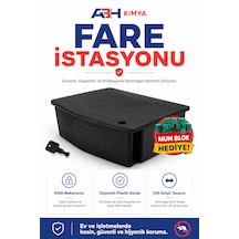 Fare İstasyonu Kilitli Kullanıma Hazır Zehri İçerisinde Fare Kutusu Ve Fare Kapanı Farmakill 1 Adet