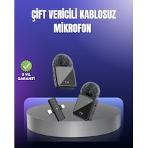 Mey İthalat Vlog Podcast Ve Röportajlar İçin Kablosuz Çift Yaka Mikrofon