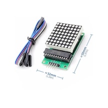 Max7219 Nokta Led Matris Modül Dot Matrix 5v Ortak Katot 8x8 64 Nokta Led Ekran Saat