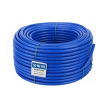 Süper Mavi Kauçuklu Bahçe Hortumu 50 Metre Ekstra Kalın Sağlam Su Sulama Yıkama Hortum 12.5 Mm 1/2"