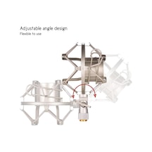 Metal Univerdal Kondenser Mikrofon Mikrofon Şok Montaj Tutucu Braketi On-line İçin Titreşim Önleyici