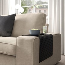 Katlanır Kolçak Tepsisi Koltuk Kenarı 10x30cm Siyah Meridyendukkan