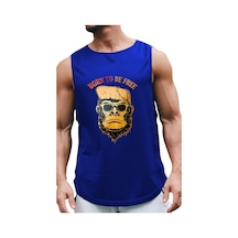 Bluu Bornfree Kolsuz Sporcu T-shirt Tank Top Spor Atlet
