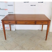 Masifart Maker 3 Çekmeceli Ahsap Calisma masası 160 cm Ceviz