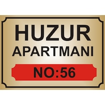 Apartman İsim Tabelası Mod9 Aliminyum AYNALI Gold  Metal Levha