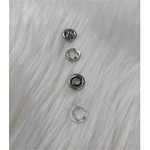 9.5mm Gümüş Bebe Çıtçıt 100 Adet