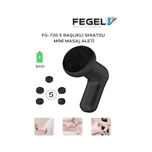 FG-720 6 Kademeli Profesyonel Masaj Tabancası - Siyah