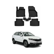 Skoda Kamiq 1 2018-2023 Uyumlu 4d Havuzlu Paspas Kauçuk Siyah 5 Parça