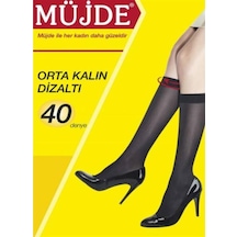 Müjde 24'lü 40 Denye Rahat Lastikli Orta Kalın Dizaltı Çorap TÜM RENKLER-38/Bronz