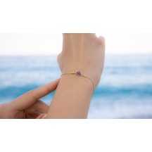 Ametist İnce Bileklik 19 Cm 517688ARP Sarı Altın