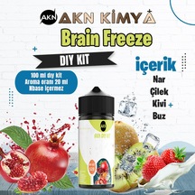 Brain Freeze Naked Dıy Kit Nar Çilek Kivi Buz Gıda Aroması %20 Oranda Aroma İçerir Hazır Değildir 100 Ml